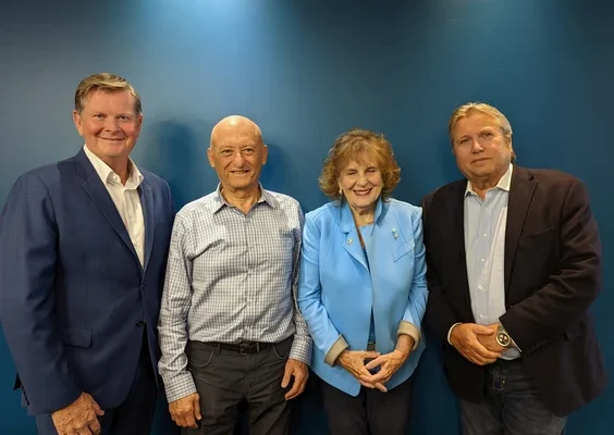 Clark Grue, Moshe Moked, Lois Mitchell and Timothy Kozmyk, owners of ClearSky Global. Photo supplied by ClearSky.